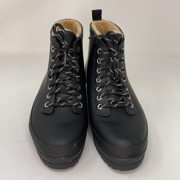 CHOOKA Rain Booties Lace Up Ankle Boots Black Size 7 NWT - Picture 3 of 11